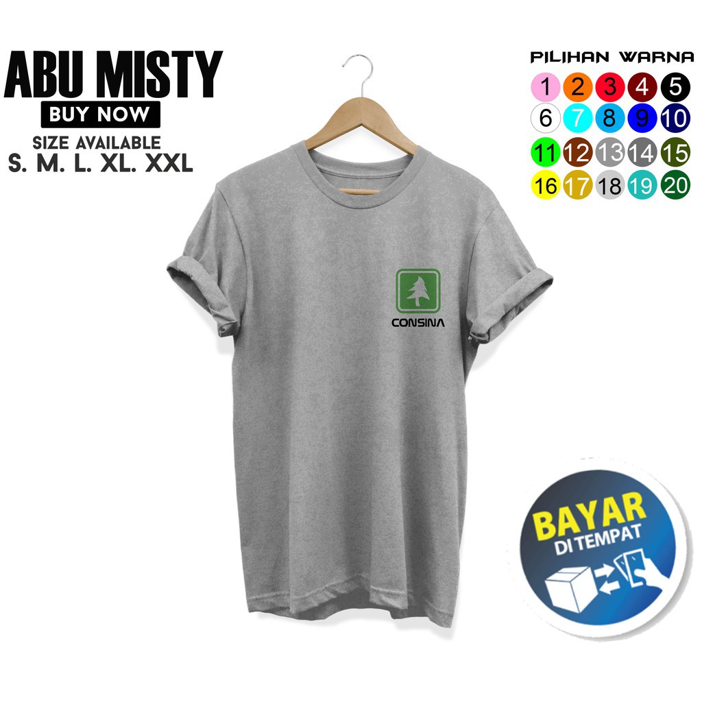 T-SHIRT BAJU KAOS DISTRO OUTDOOR CONSINA LOGO COTTON COMBED 30S