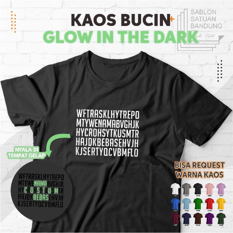 KAOS BUCIN / SABLON TEKA TEKI NAMA / SABLON KAOS ANTI BUCIN / SABLON KAOS DESAIN SENDIRI