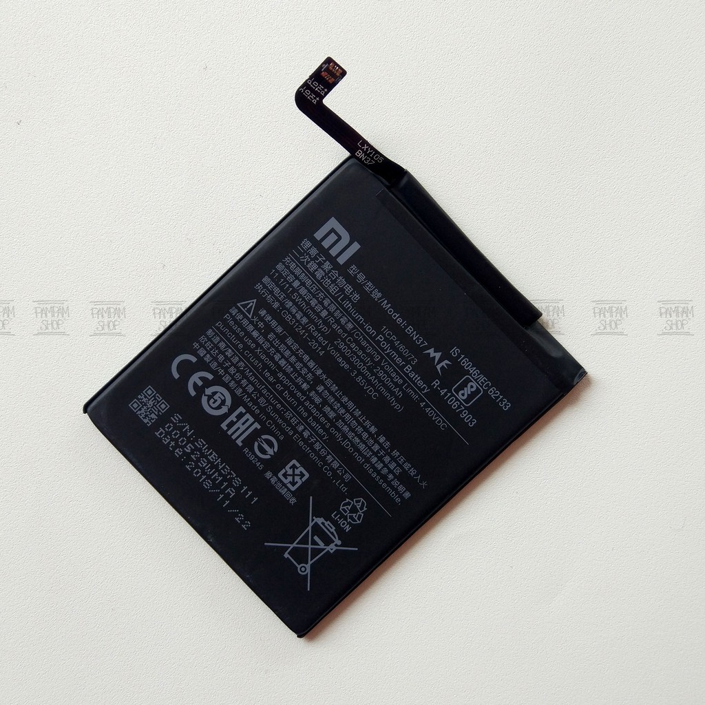 Baterai XiaoMi BN37 Redmi 6 6A Batre Xiao Batrai Battery Batrai BN 37