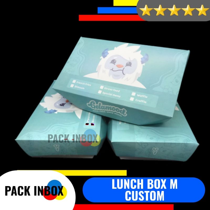 CETAK PAPER LUNCH BOX M CUSTOM KARDUS AYAM GEPREK DUS AYAM PENYET PAPER LUNCH BOX M CUSTOM