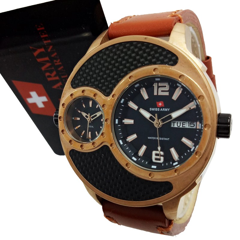 Jam Tangan Original  Swiss Army SA1169CG DHC - Coklat