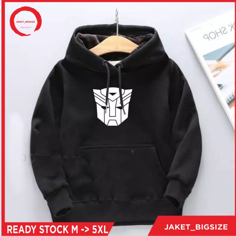 Jaket Jumbo Transformers S, M, L, XL, XXL, 3XL, 4XL, 5XL Pria Wanita Hoodie Big Size