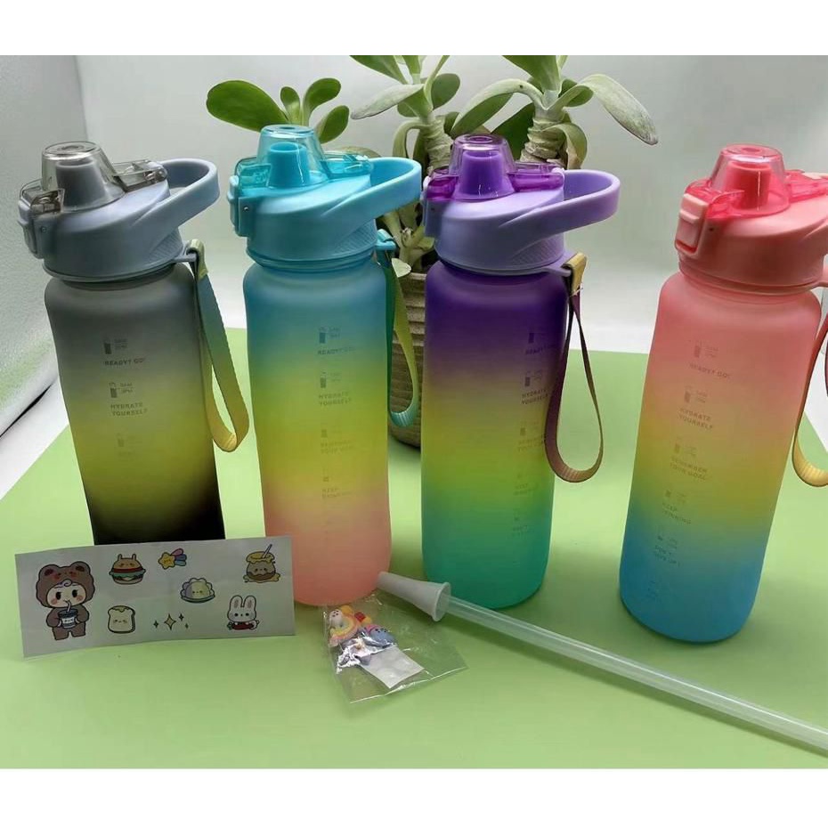 BOTOL MINUM RAINBOW KEKINIAN & UNIK 1 LITER BOTOL MINUM ANAK ANAK DAN DEWASA