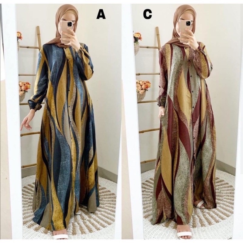 Gamis Rayon Mona Ld 110 pj 135 | Shopee Indonesia