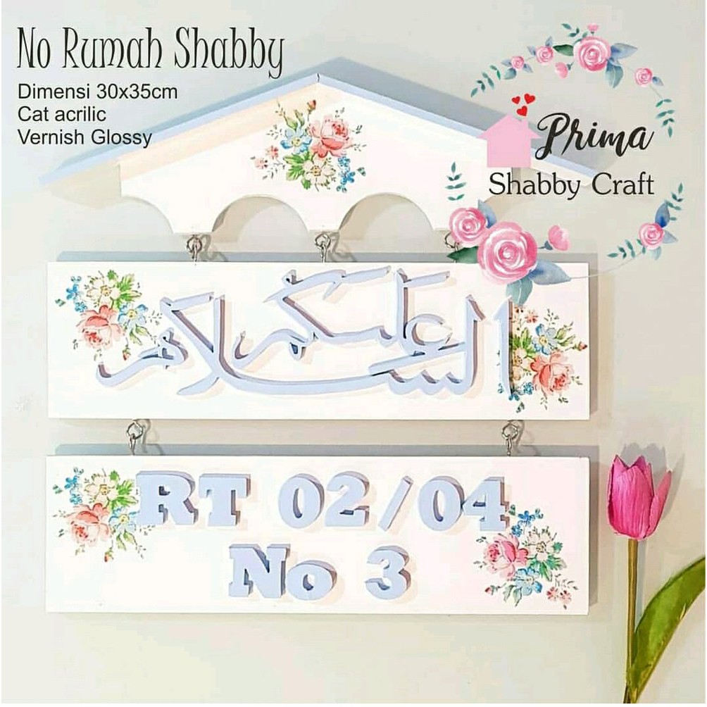 HIASAN DINDING NOMOR RUMAH SHABBY  Terlaris