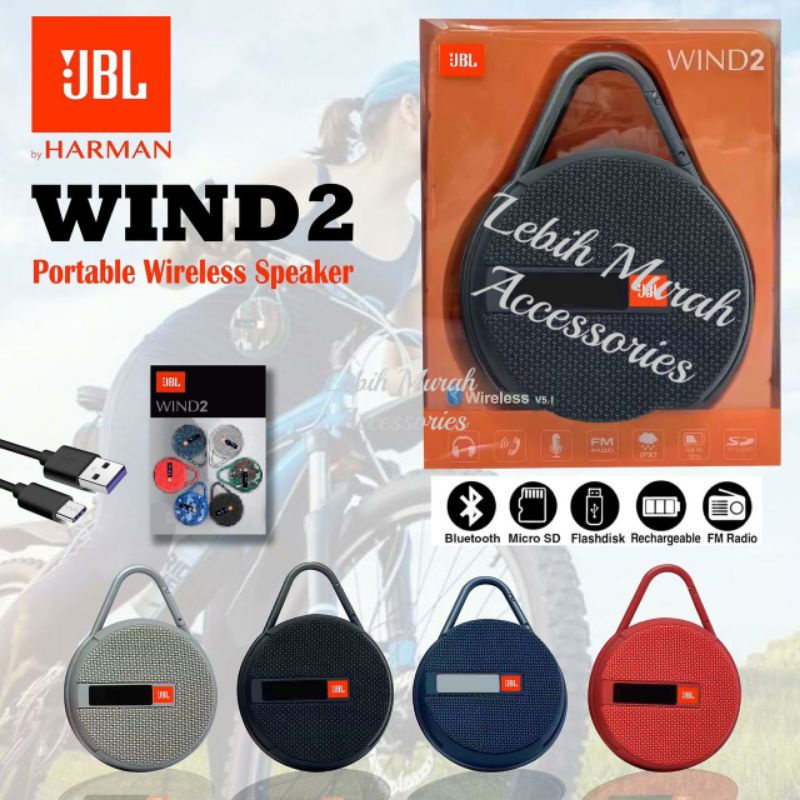 New Speaker Bluetooh JBL Wind 2 GOWES Speaker Aktip JBL Wind2 Speaker Bluetooh MINI
