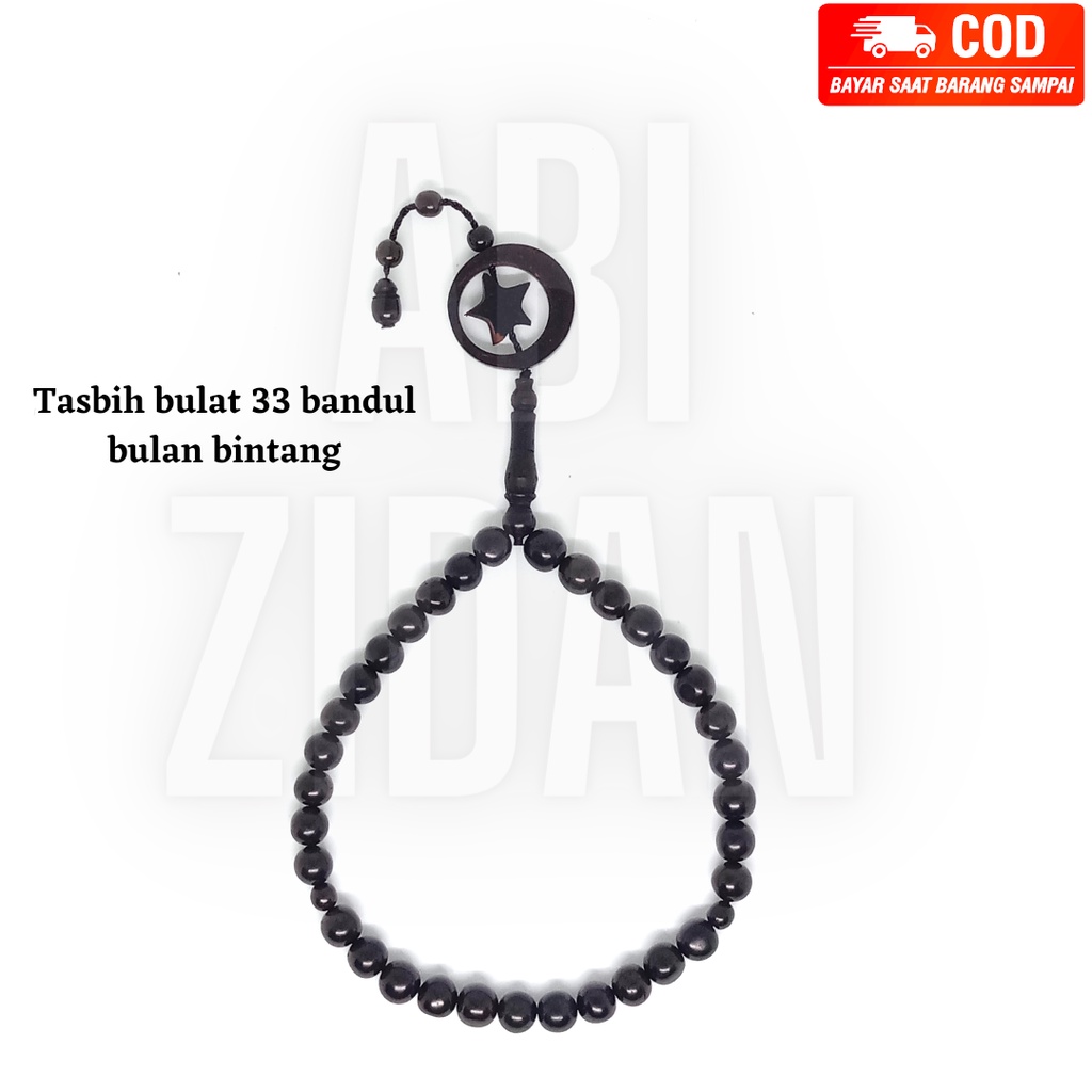 tasbih kaokah kokkah kaukah asli original model bulat 33 bulan bintang