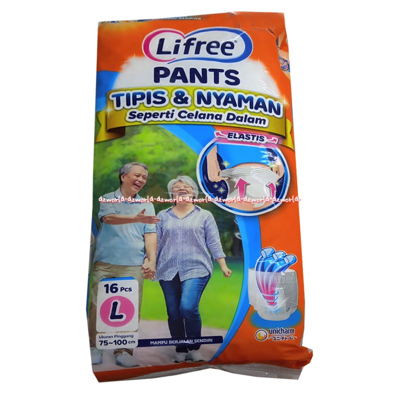 Lifree Pants Extra Serap L 16 Popok Celana Dewasa orang tua LifeFree L16 Diaper Life Free