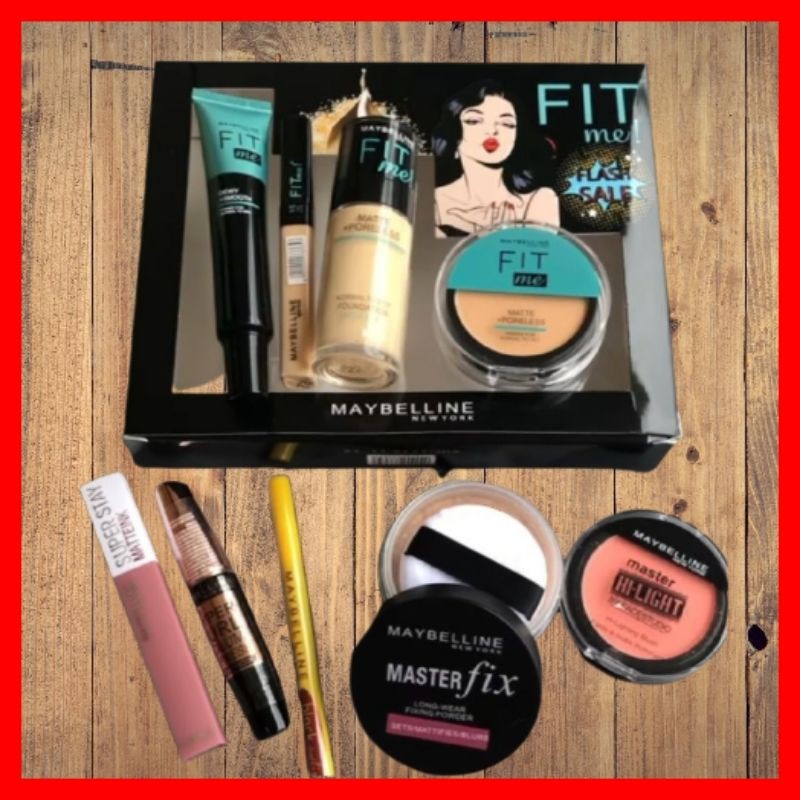 PAKET SESERAHAN MAYBELLINE SET PROFESSIONAL KOSMETIK WANITA / MAKE UP SET LENGKAP