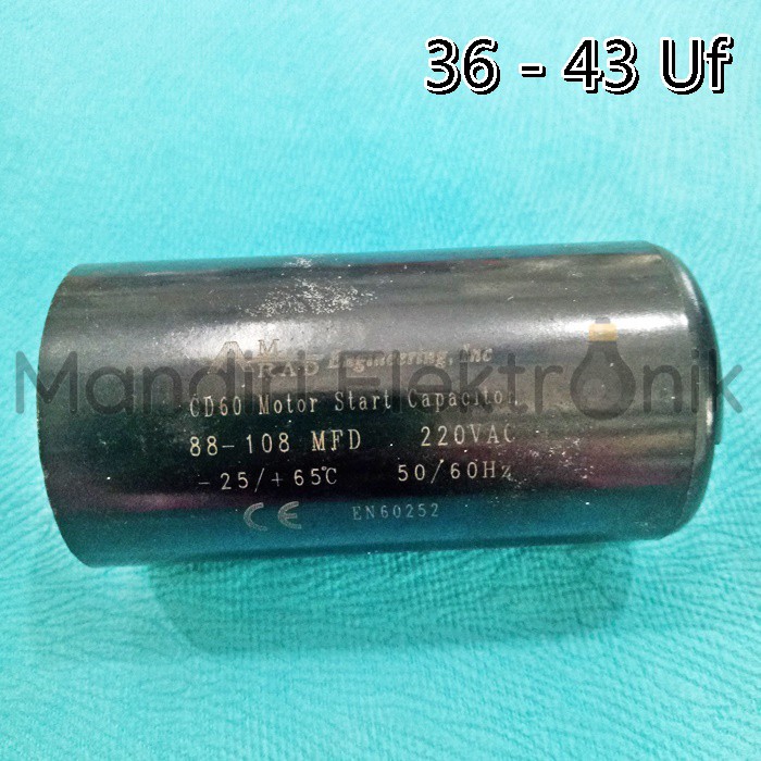 Kapasitor Motor Kulkas 36 - 43 UF - Motor Start Capacitor 88 - 108 MFD