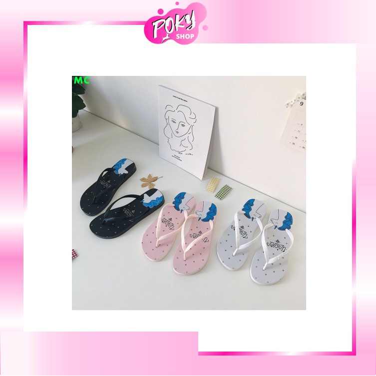 [LOKAL] POKY - Strip tipis versi Korea dari unicorn kartun sandal jepit