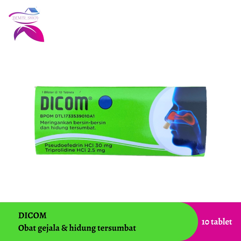 Dicom Strip Obat Flu / Pilek / Bersin Bersin &amp; Hidung Tersumbat