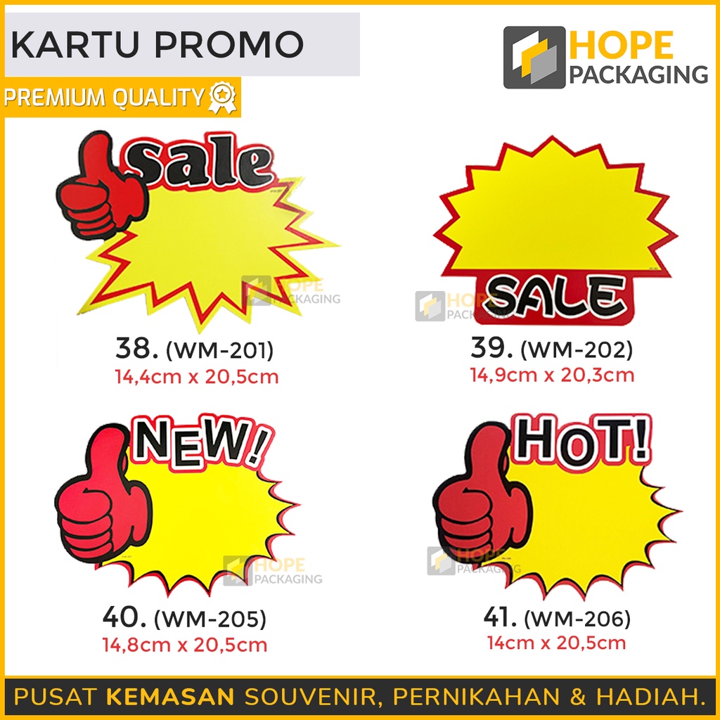 [Per 5 PCS Kartu ] Kertas Penjepit Harga Tulisan Sale SALE / Kertas Harga Promo / Kartu Promosi