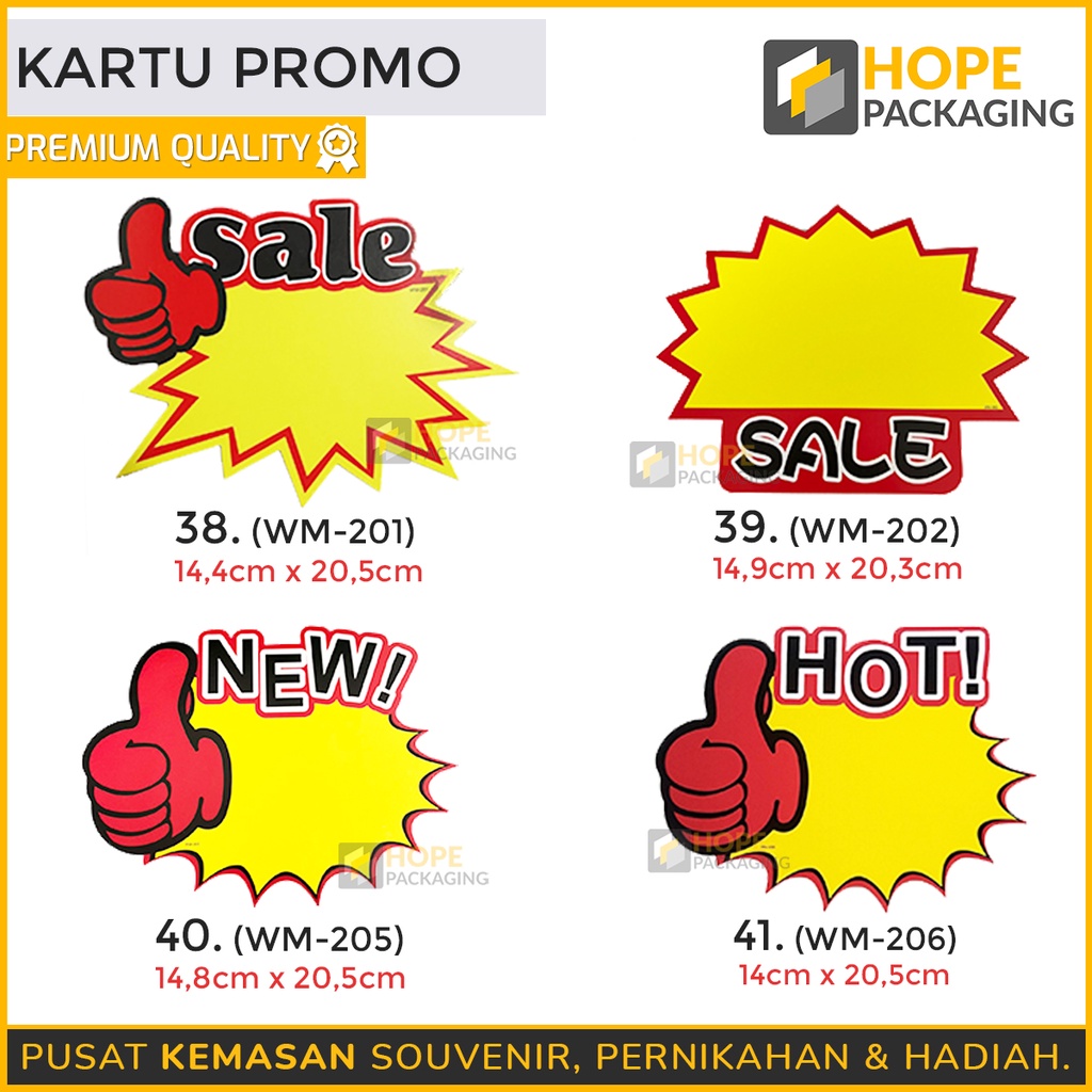 [Per 100 PCS Kartu ] Kertas Penjepit Harga Tulisan Sale SALE /  Kertas Harga Promo / Kartu Promosi