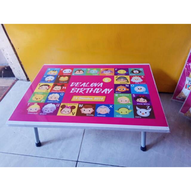Souvenir meja lipat anak custom dan packing