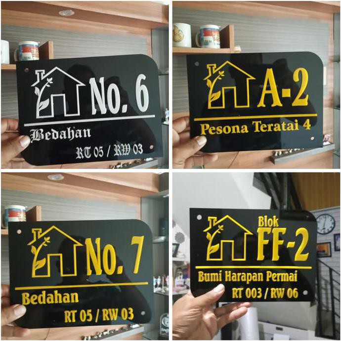 

PALING MURAH nomor rumah acrylic 25x17cm sale sale