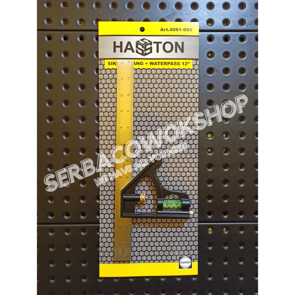 Hasston Siku Tukang + Waterpas 12 Inch Prohex 4081-005 Kombinasi Termurah Berkualitas