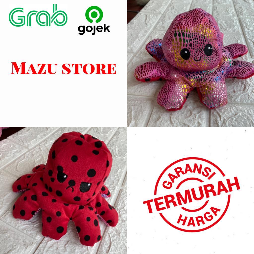 Tiktok Cute Toys Reversible Bipolar Octopus Doll Toy Plush Mood BONEKA TERBARU