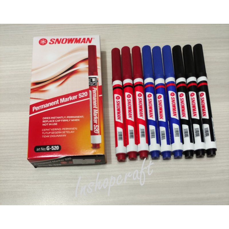 

Spidol Permanen Snowman Fine Tip G-520 H Murah [INSHOP]