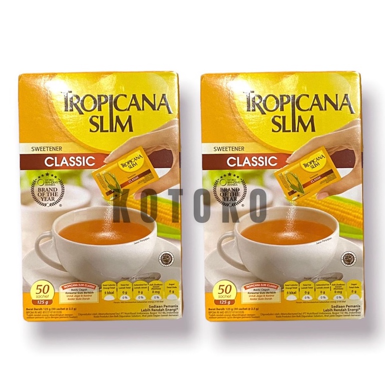 

Tropicana Slim Classic 50 Sachet / Pengganti Gula 125gr