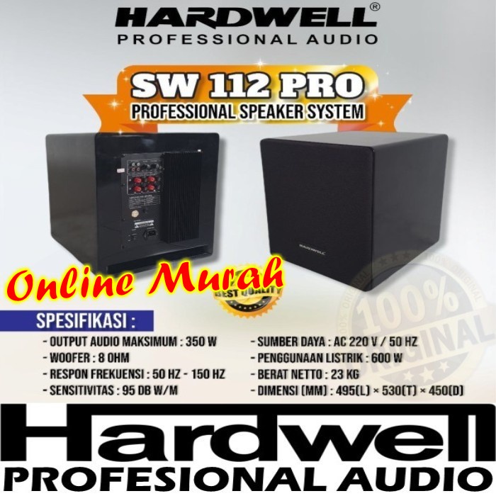 subwoofer hardwell sw 112 pro sw112pro sw112 pro 12 inch original