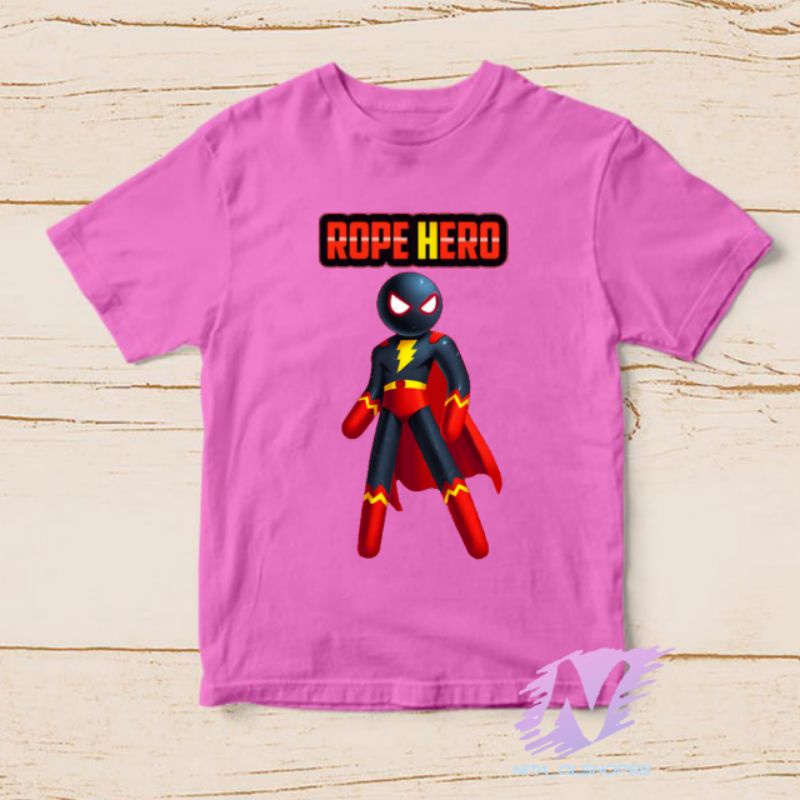 kaos anak mobile ropehero baju stickman superhero