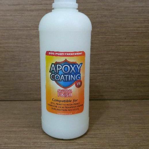☊ Apoxy Epoxy Apoxi Epoxi Printer DTG 1 Ltr Post Treatment Coating Penguat Pelapis Sablon DTG ❊