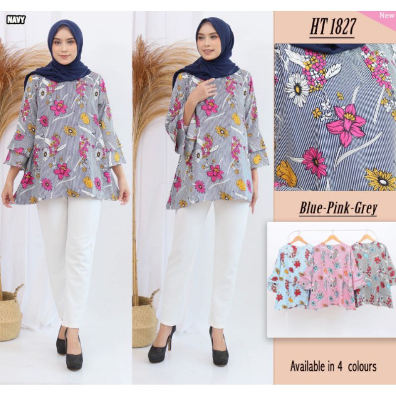 ATASAN WANITA BUNGA BLOUSE KATUN