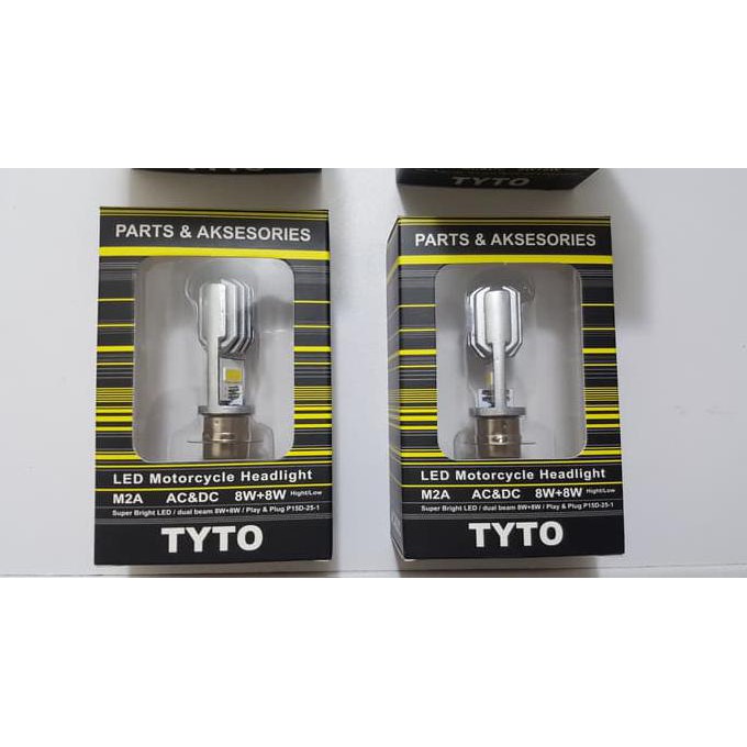 lampu utama led h6 motor h6 philips 5500k grade a+ - Putih