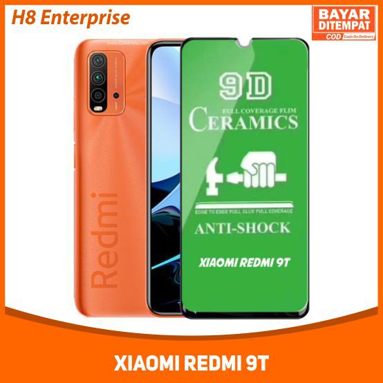 H8 Tempered Glass CERAMIC Full Cover BLUELIGHT ANTI RADIASI Anti Shock For Xiaomi Redmi 9T