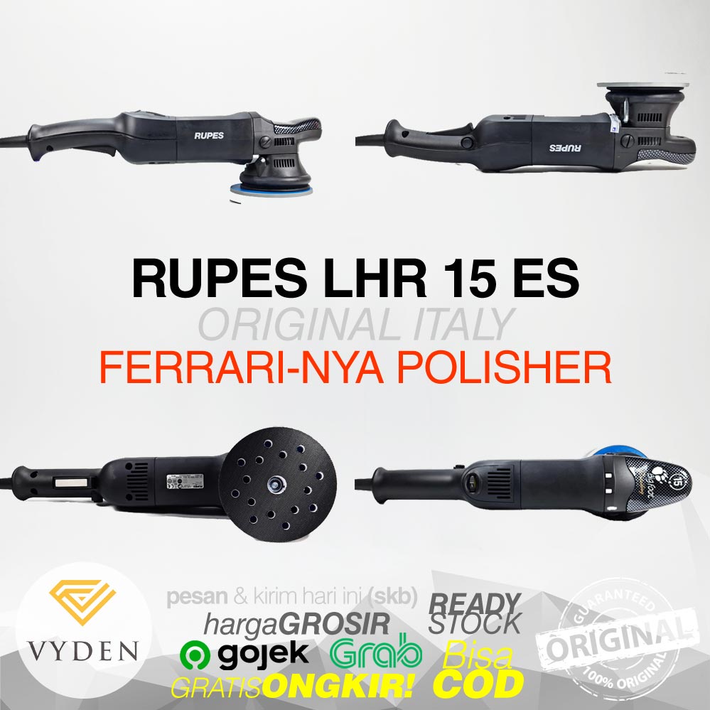 RUPES BigFoot LHR 15 ES LHR15ES 15mm Mesin Poles Mobil Dual Action Long Stroke MURAH