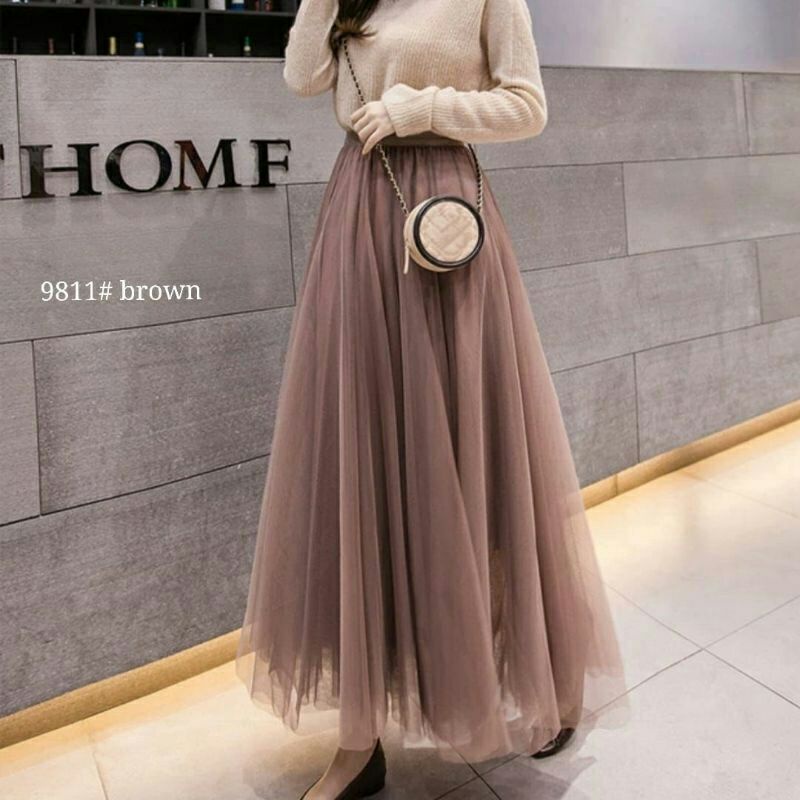 9811 Rok Tutu PREMIUM wanita import rok tutu wedding panjang long skirt pesta cewek import pink puti