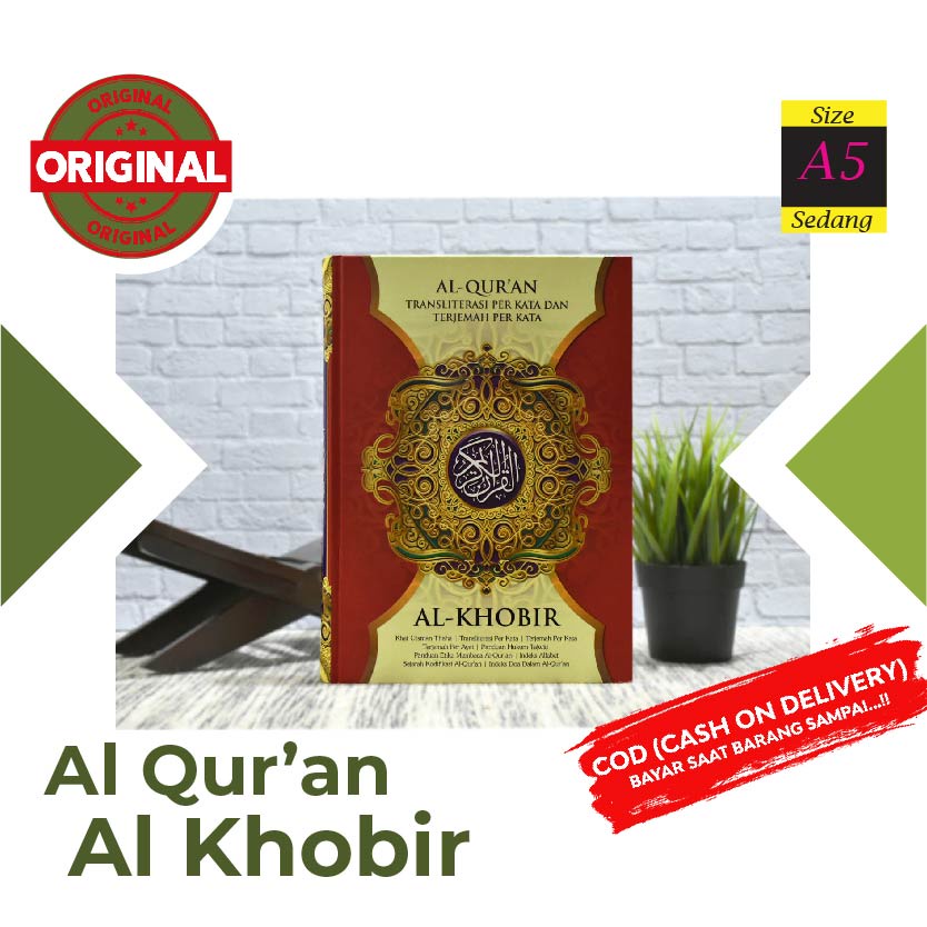 Al Quran Al Khobir A5 Kertas HVS Alquran Transliterasi Terjemah Per Kata, Mushaf Alquran Terjemahan 