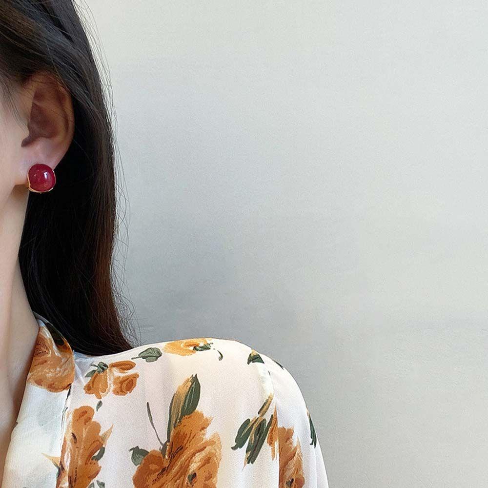 SKJK   Wanita Anting Hoop Retro Vintage Wanita Lingkaran Aksesoris Pesta Ear Buckle Gaya Korea Earrings