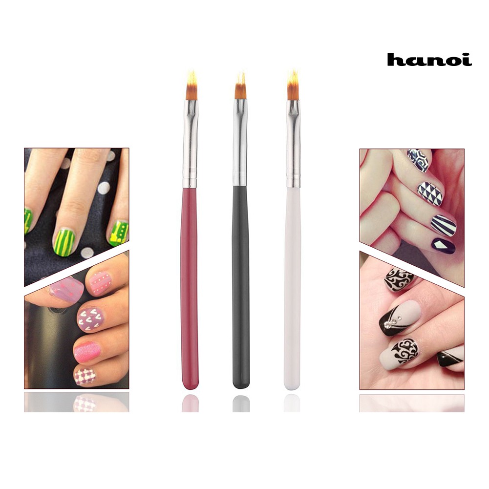 Hn- Brush Pen Uv Gel Gradasi Gagang Plastik Peralatan Nail Art / Manicure