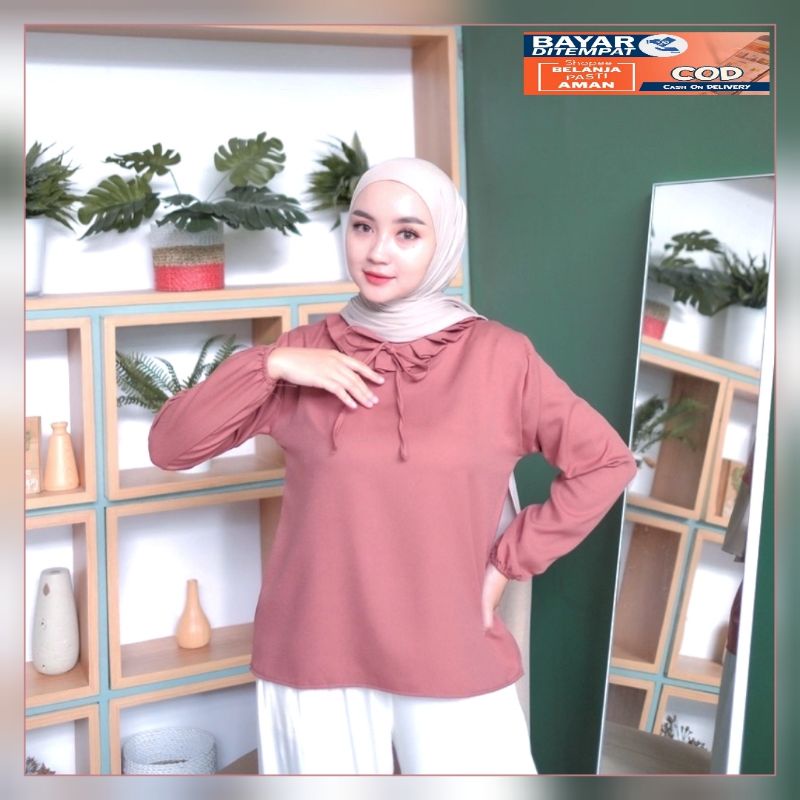 Lili Blouse Atasan muslim wanita Fashion wanita REAL PICT