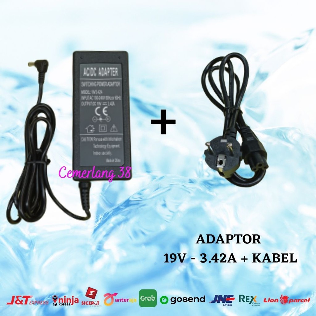 Adaptor / Charger Laptop / Notebook 19V-3,42A + Kabel Power AC 19 V