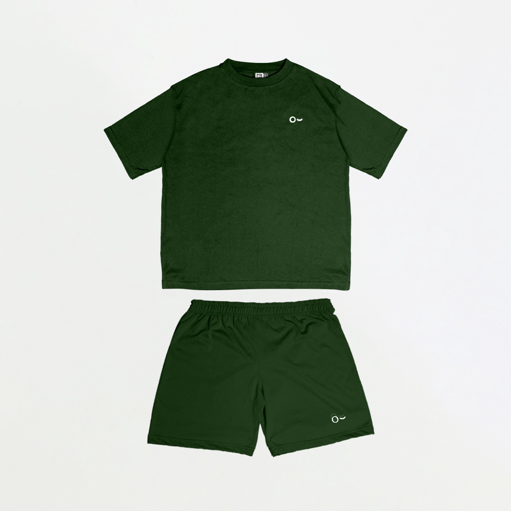 JOHNJILL - Kaos Oversize Short Sleeve &amp; Short Pants - Basic Set