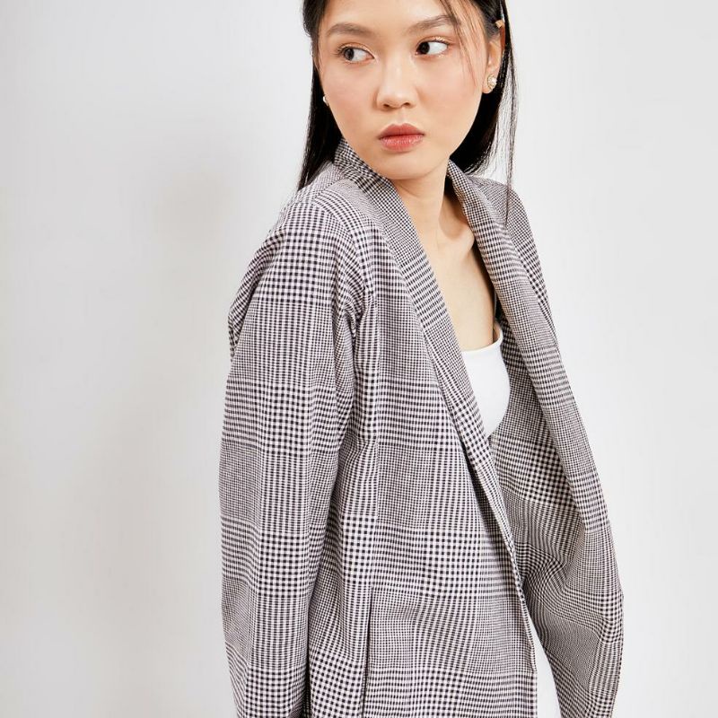 RAE blazer / Blazer Wanita / Blazer Kotak-kotak / Plaid Blazer / Outer Wanita / Outer Kotak-kotak