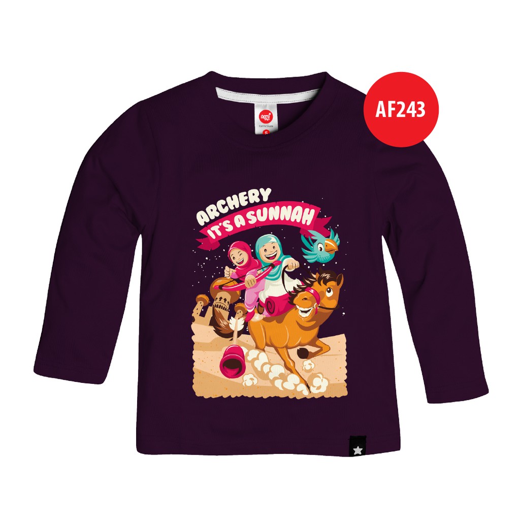 Kaos Afrakids AF243 &quot; Archery It's A Sunnah &quot; Panjang