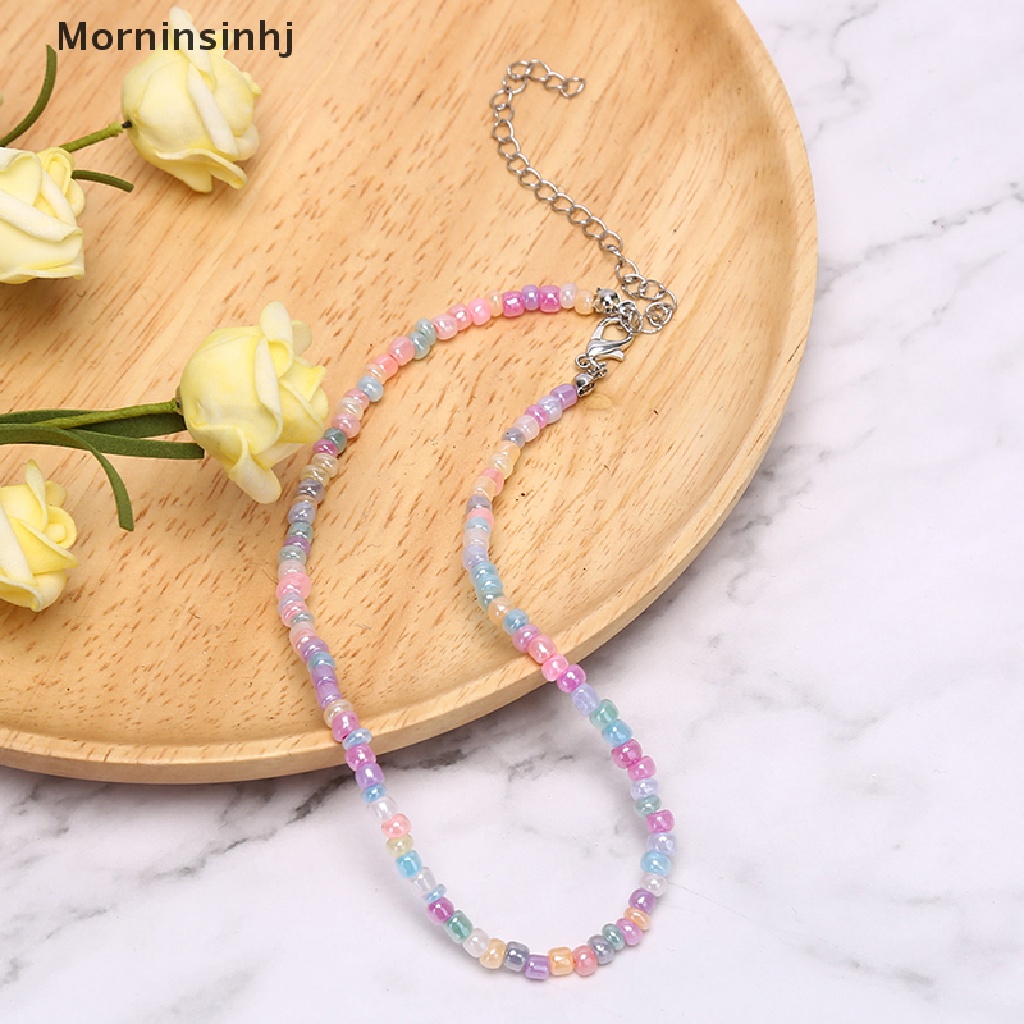 Kalung Choker Rantai Manik-Manik Warna-Warni Gaya Boho Untuk Wanita