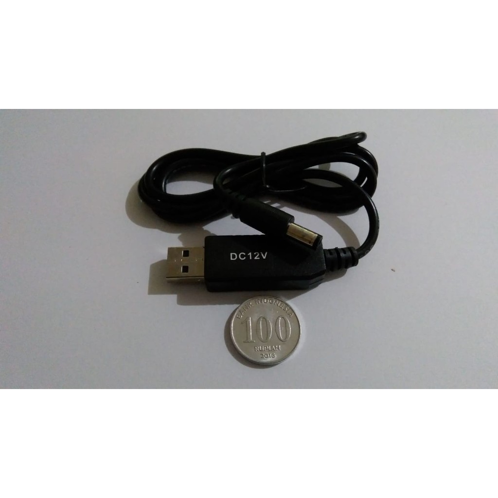 Kabel Step Up USB 5v to 12v DC Power Supply backup 12V dari Power Bank