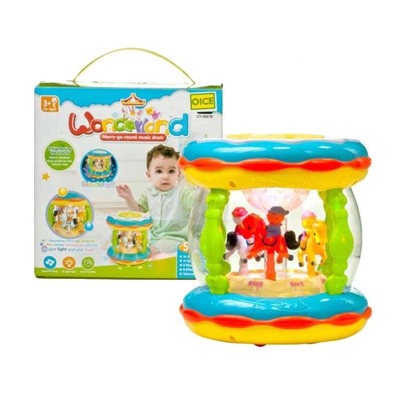 BCY-6006B WONDERLAND DRUM KECIL MAINAN BAYI MERRY GO ROUND