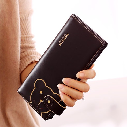 DOMPET WANITA WISERBEAR - Dompet panjang wanita KOREAN FASHION WALLET