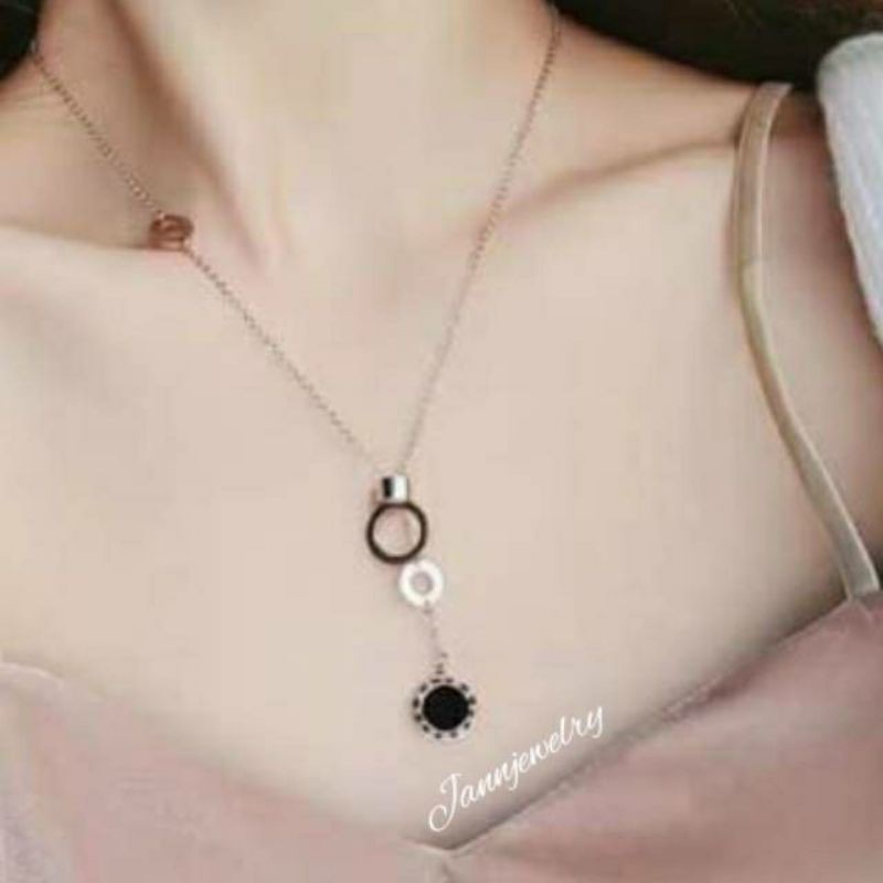 Kalung Titanium Asli Korea Simple Anti Karat dan Alergi KT-47