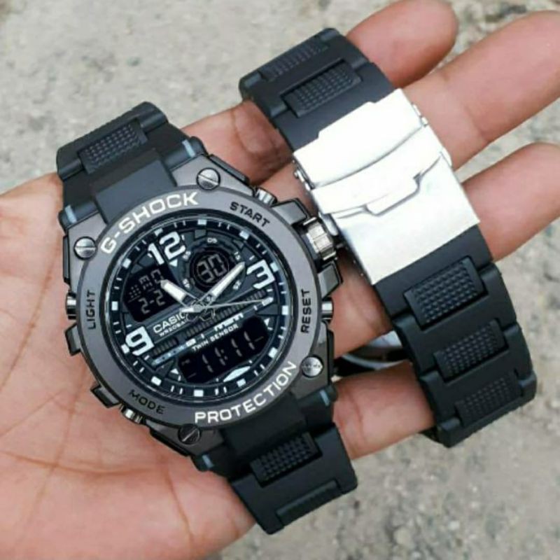 TERPOPULER!!!! BAHAN BESI HALUS JAM TANGAN TALI RANTAI JAM TERLARIS JAM PRIA GSHOCK GST8600