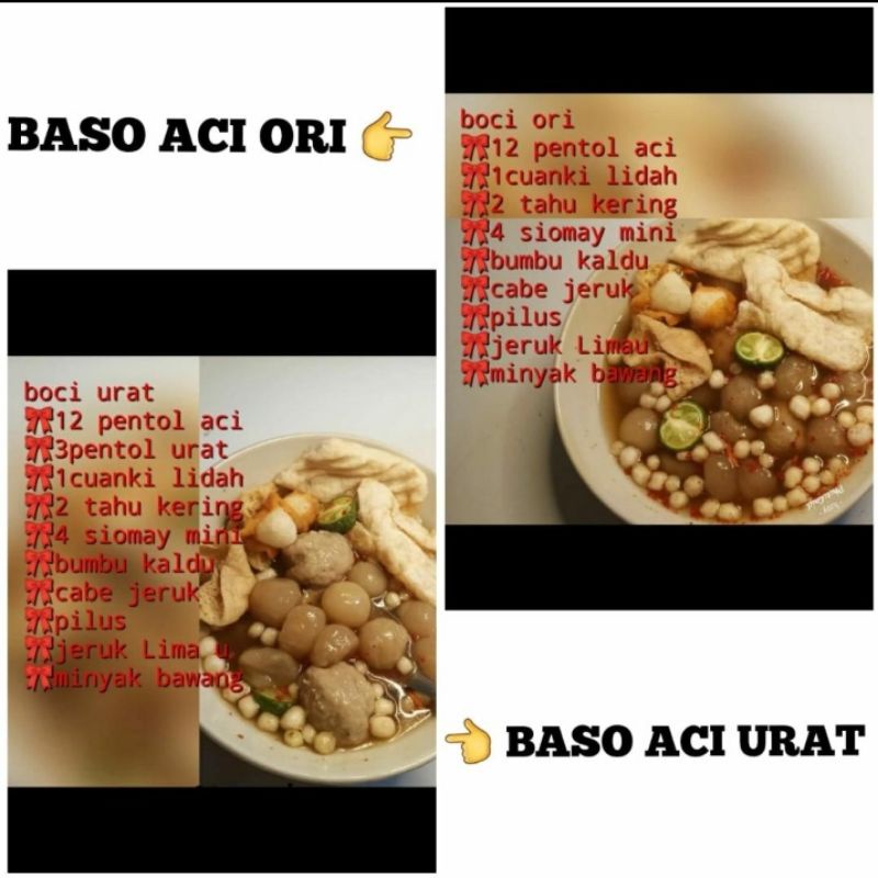 

baso aci ORI dan urat