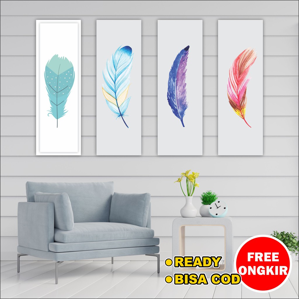 Hiasan pajangan dinding kamar tidur ruang tamu dekorasi rumah Wall Decor feather kartun shabby chic