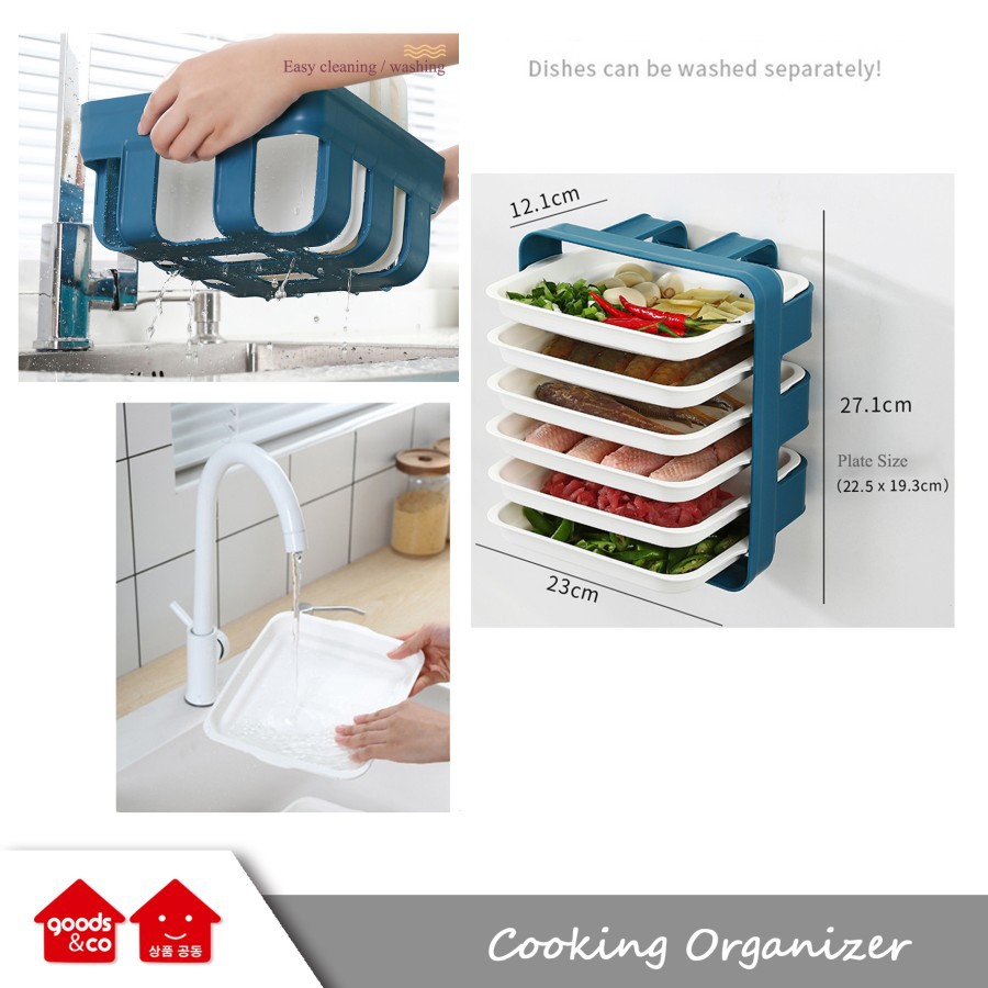 Rak Dapur Rak Piring Gantungan Piring Bahan Masak Piring Organizer Persiapan Bahan Masak