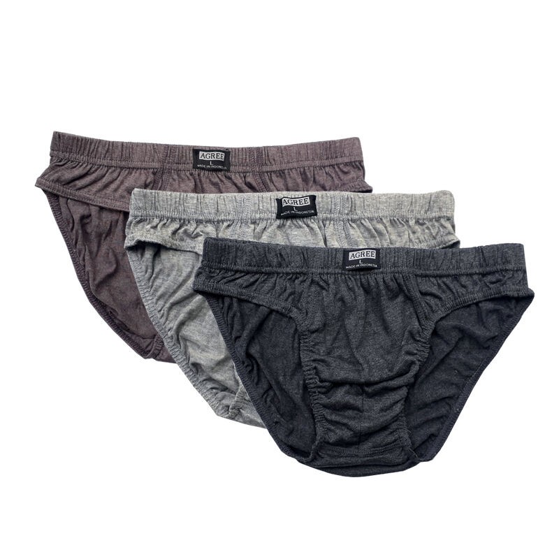 [3pcs] Celana Dalam Pria  AGREE Art.2 - 8886 CD BRIEF PRIA [Size M L XL XXL] Mens Underwear Bisa COD